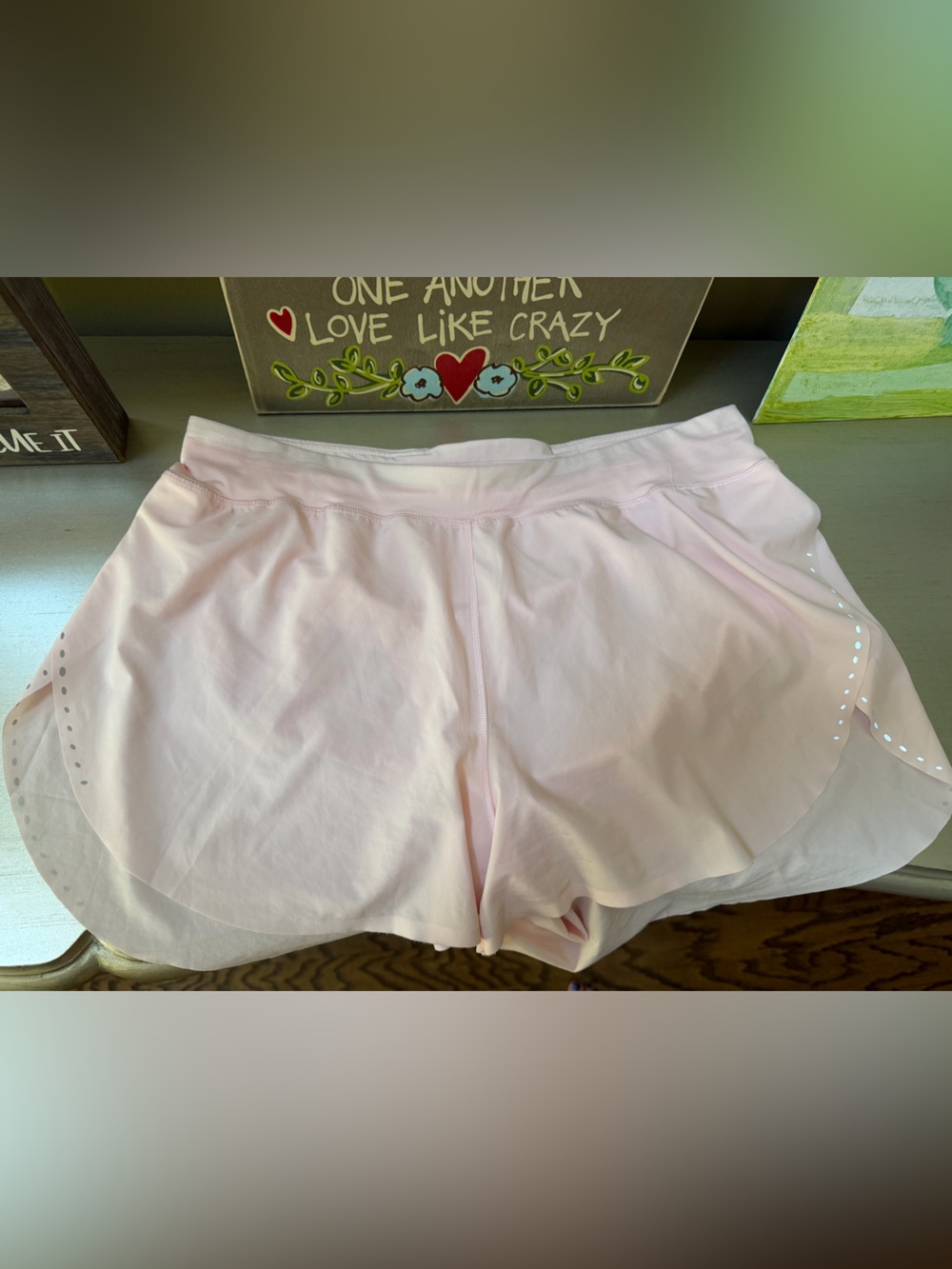 Lululemon Fast and Free Reflective High-Rise Shorts 3” Pink Size 10